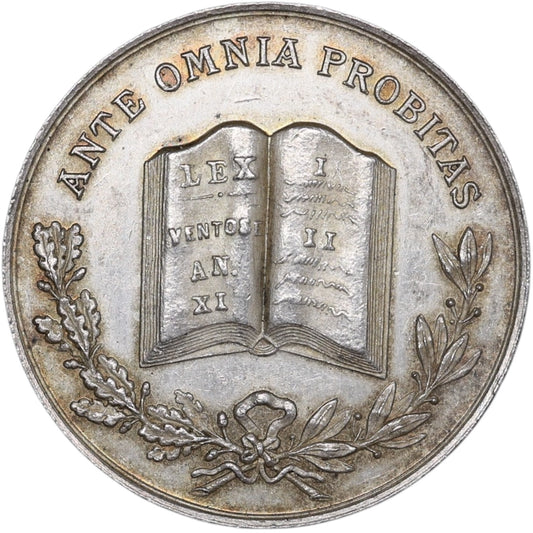 Ficha Notaria de Rochefort (Baja Charente) Plata 10,01 gr 28,5 mm