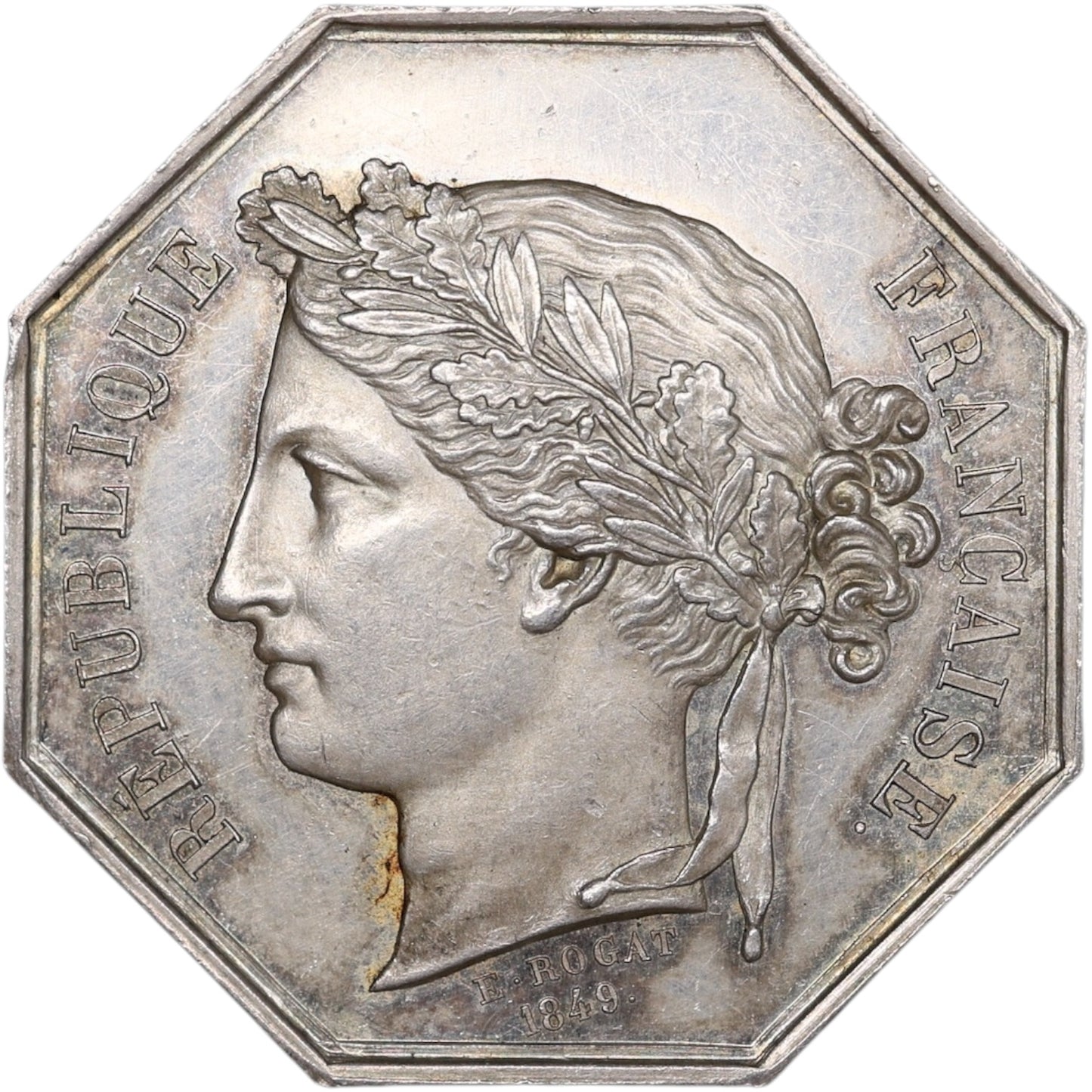 Jeton Le Nord Compagnie d'Assurance contre l'incendie Lille Argent 1849 18.51 gr 35 mm
