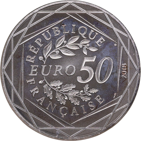 Monnaie de Paris 50 Euros Colorisée 2018 Mickey & la France Champs Élysées Argent 41 gr