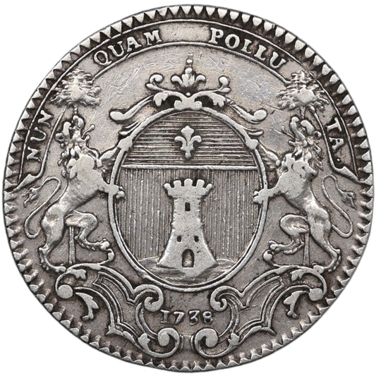 Louis XV (1715-1774) Jeton Chambre de Commerce de Bayonne 1738 Argent 7.07 gr