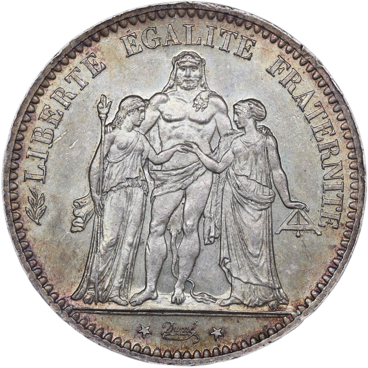 Hercule 5 Francs 1877 A Paris Argent 25.03 gr