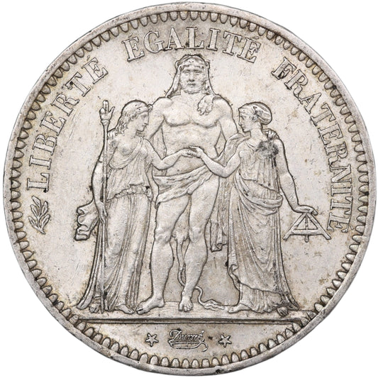 Seconde République 5 Francs 1849 A Paris Hercule Argent 24.97 gr