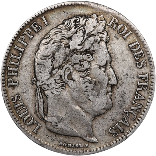 Louis-Philippe Ier (1830-1848) 5 Francs Argent 1832 BB Strasbourg Domard 2ème type 24.90 gr