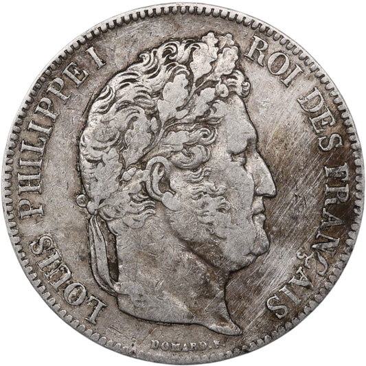 Louis-Philippe Ier (1830-1848) 5 Francs Argent 1834 A Paris Domard 2ème type 24.85 gr