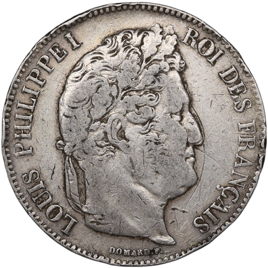 Louis-Philippe Ier (1830-1848) 5 Francs Argent 1834 H La Rochelle Domard 2ème type 24.74 gr