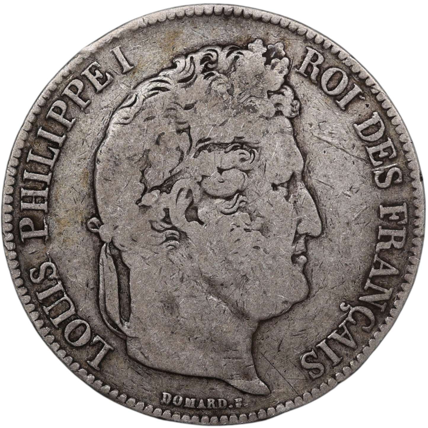 Louis-Philippe (1830-1848) 5 Francs Argent 1836 B Rouen Domard 2ème type 24.46 gr