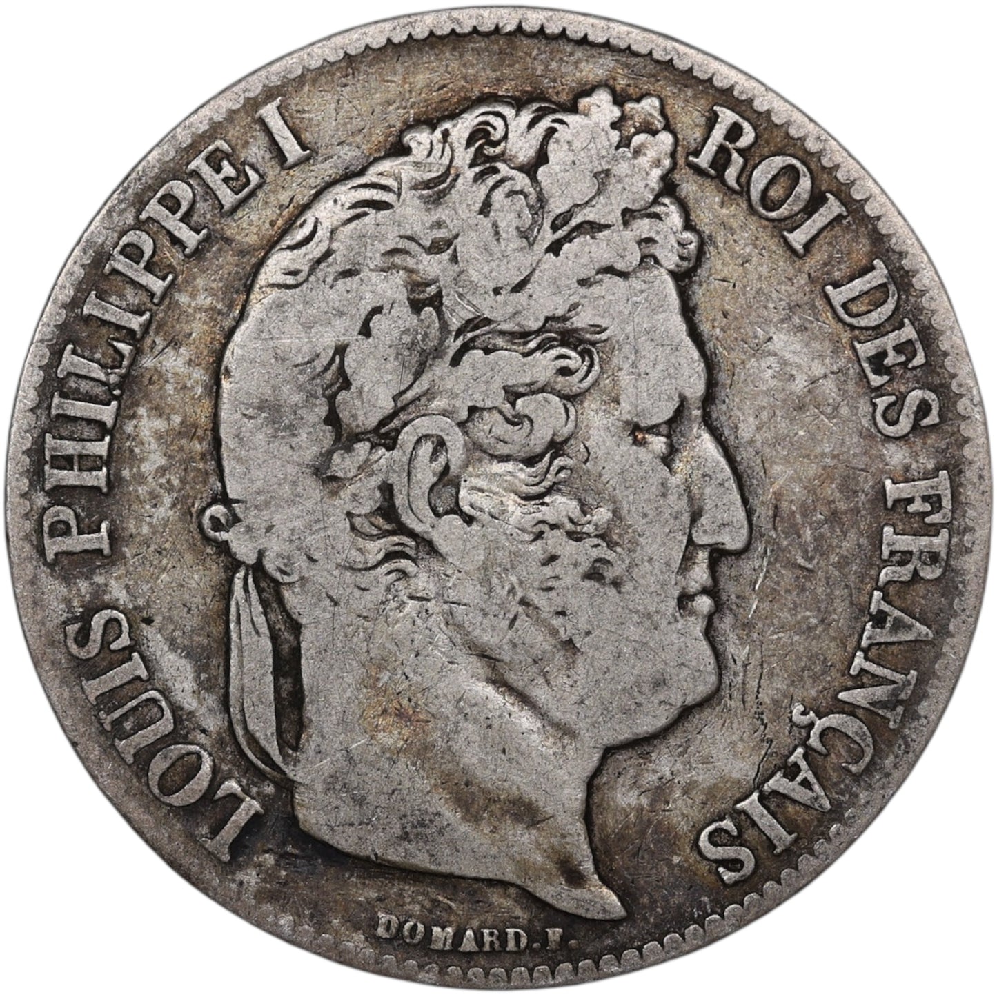 Louis-Philippe (1830-1848) 5 Francs Argent 1838 BB Strasbourg Domard 2ème type 24.39 gr