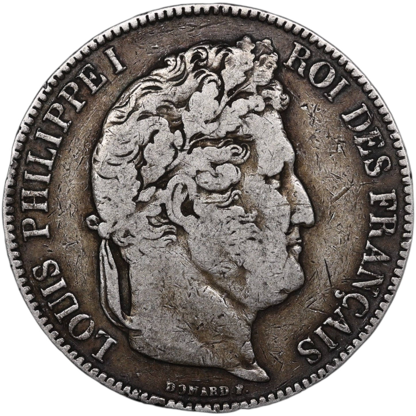 Louis-Philippe (1830-1848) 5 Francs Argent 1842 B Rouen Domard 2ème type 24.73 gr