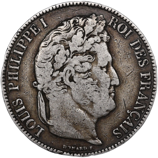 Louis-Philippe Ier (1830-1848) 5 Francs Argent 1842 B Rouen Domard 2ème type 24.73 gr