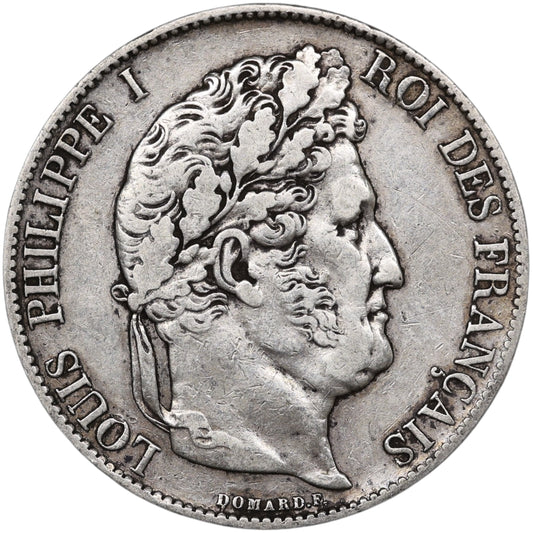 Louis-Philippe Ier (1830-1848) 5 Francs Argent 1847 A Paris Domard 3ème type 24.80 gr