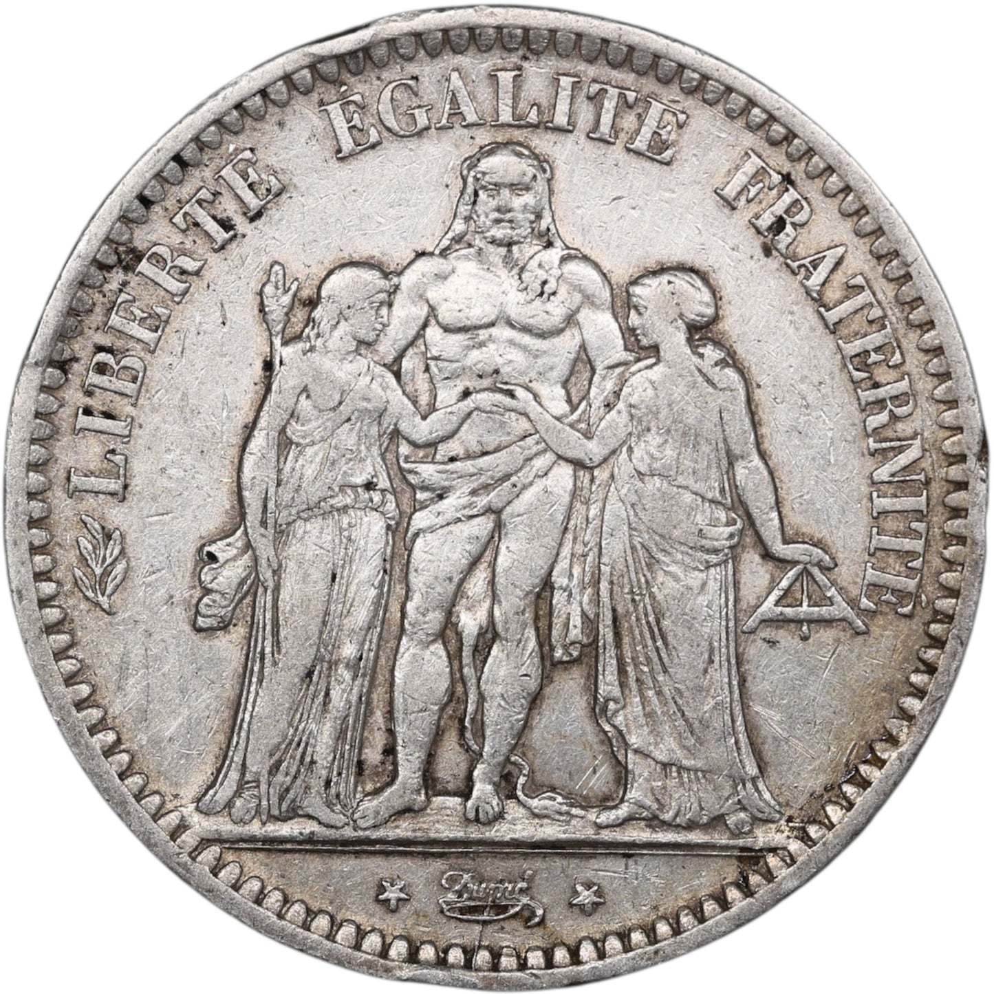 Seconde République (1848-1852) 5 Francs Argent 1848 BB Strasbourg Hercule 24.94 gr