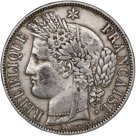 Seconde République (1848-1852) 5 Francs Argent 1850 A Paris Cérès 24.87 gr