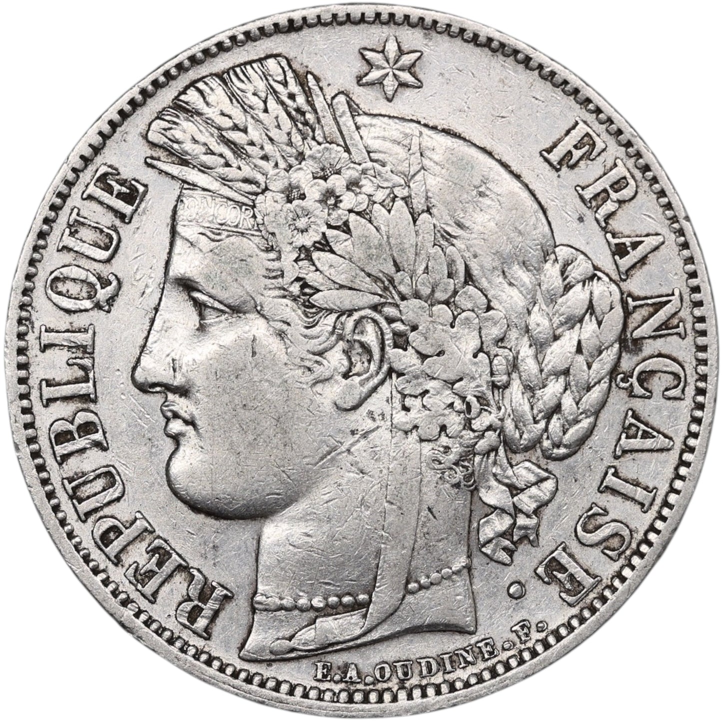 Seconde République (1848-1852) 5 Francs Argent 1850 A Paris Cérès 24.89 gr