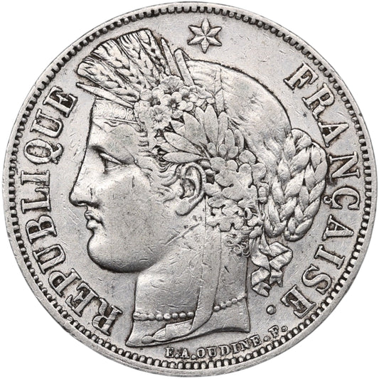Seconde République (1848-1852) 5 Francs Argent 1850 A Paris Cérès 24.89 gr