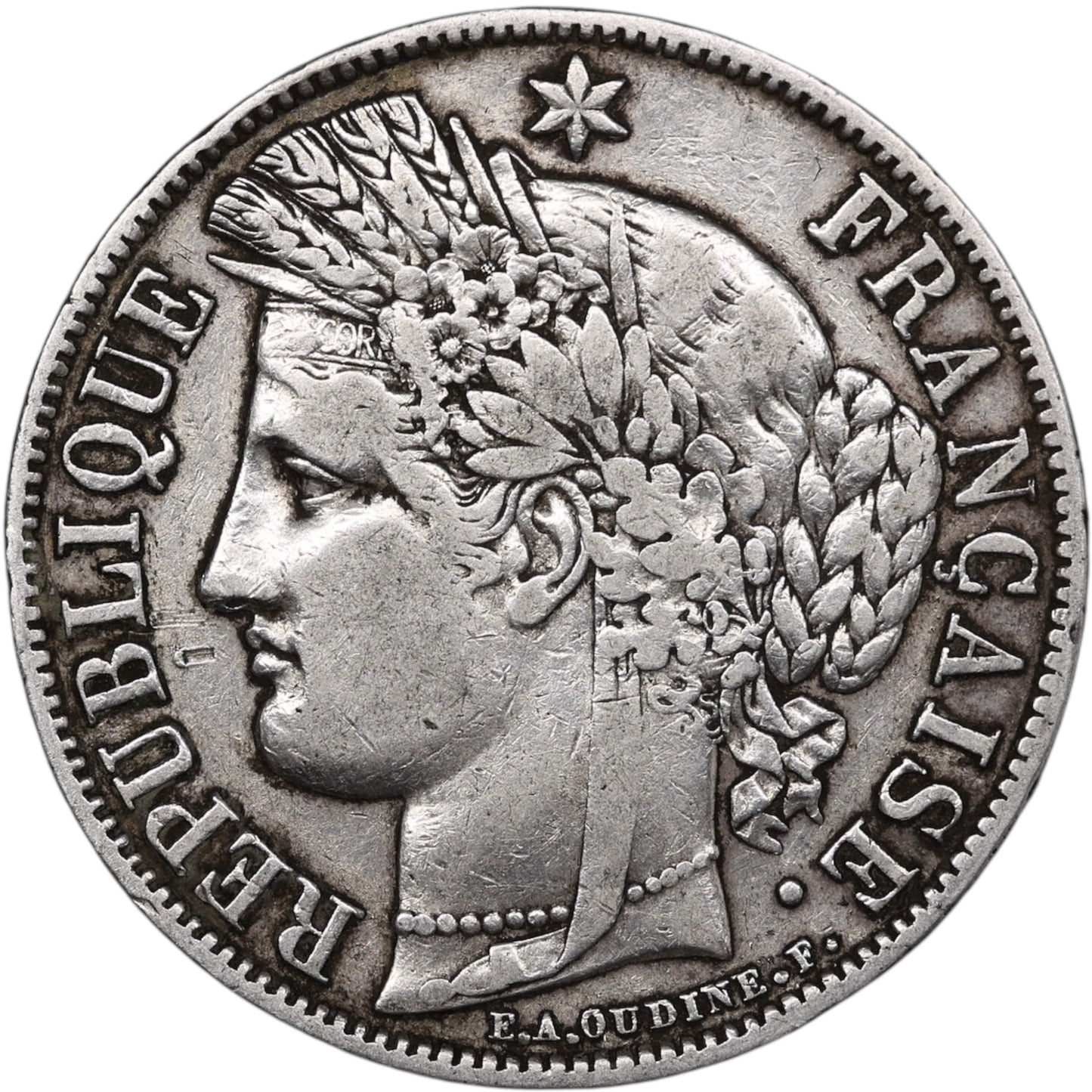Seconde République (1848-1852) 5 Francs Argent 1851 A Paris Cérès 24.69 gr