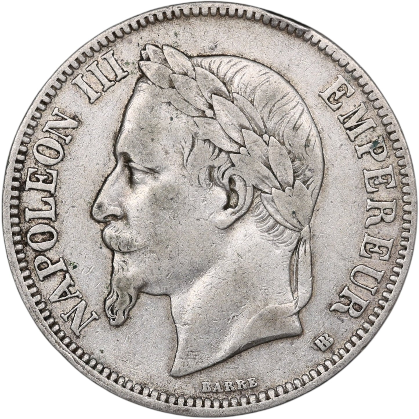 Napoléon III (1852-1870) 5 Francs Argent 1867 BB Strasbourg 24.86 gr