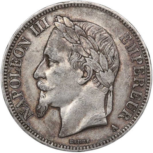 Napoléon III (1852-1870) 5 Francs Argent 1868 A Paris 25.00 gr
