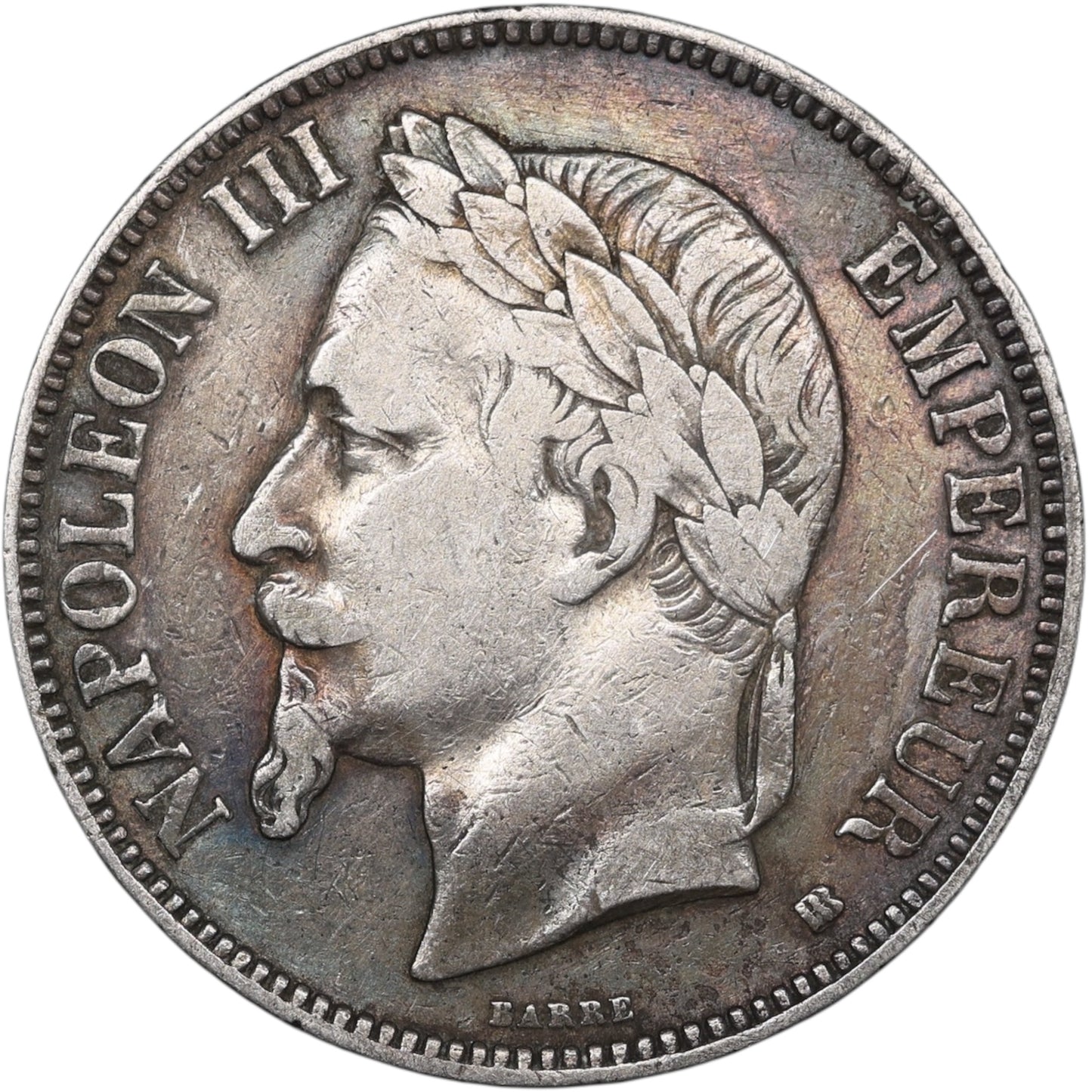Napoléon III (1852-1870) 5 Francs Argent 1869 BB Strasbourg 24.87 gr