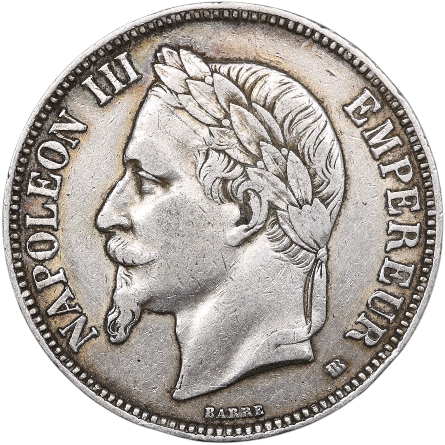Napoléon III (1852-1870) 5 Francs Argent 1870 BB Strasbourg 24.93 gr