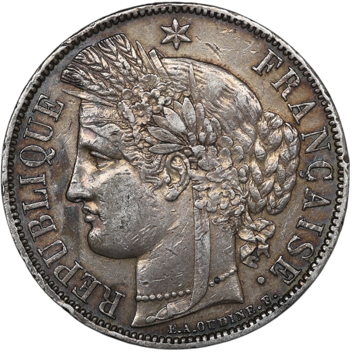 Troisième République (1871-1840) 5 Francs Argent 1870 A Paris Cérès avec légende 24.96 gr