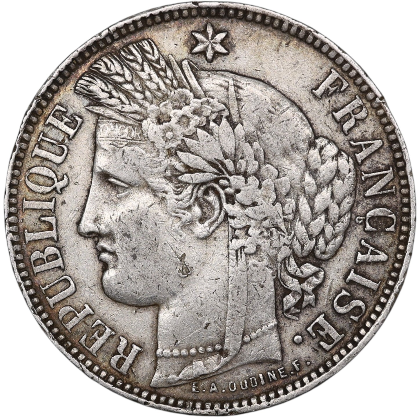 Troisième République (1871-1840) 5 Francs Argent 1871 K Bordeaux Cérès sans légende 24.77 gr