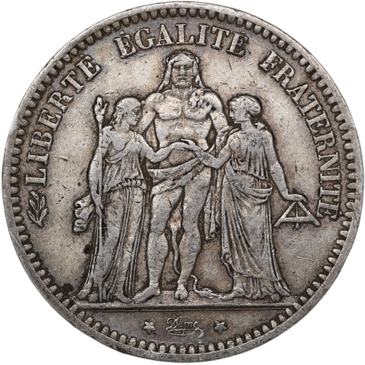 Troisième République (1871-1840) 5 Francs Argent 1873 A Paris Hercule 24.86 gr