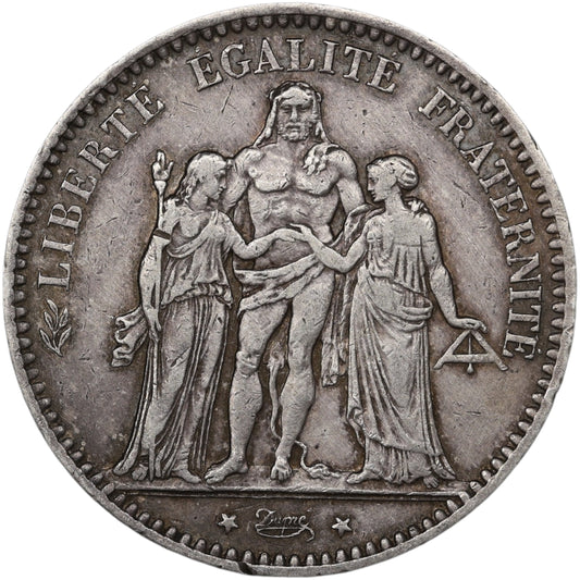 Troisième République (1871-1840) 5 Francs Argent 1875 A Paris Hercule 25.00 gr