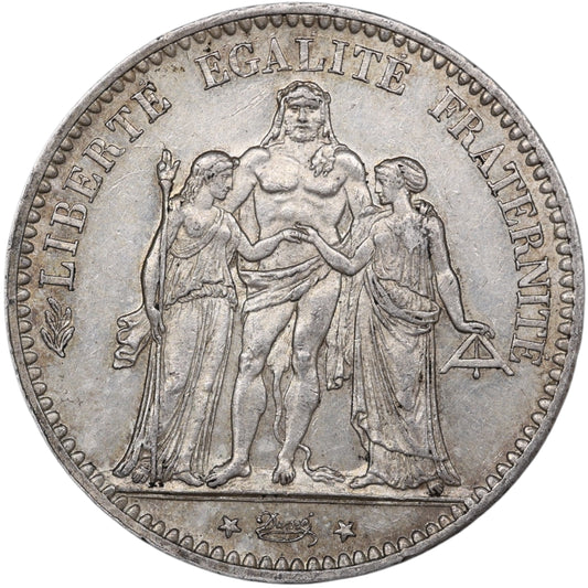 Troisième République (1871-1840) 5 Francs Argent 1875 A Paris Hercule 25.00 gr