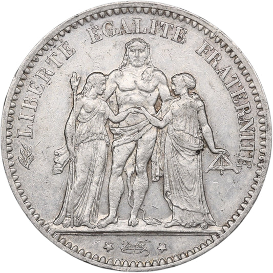 Troisième République (1871-1840) 5 Francs Argent 1876 A Paris Hercule 25.00 gr