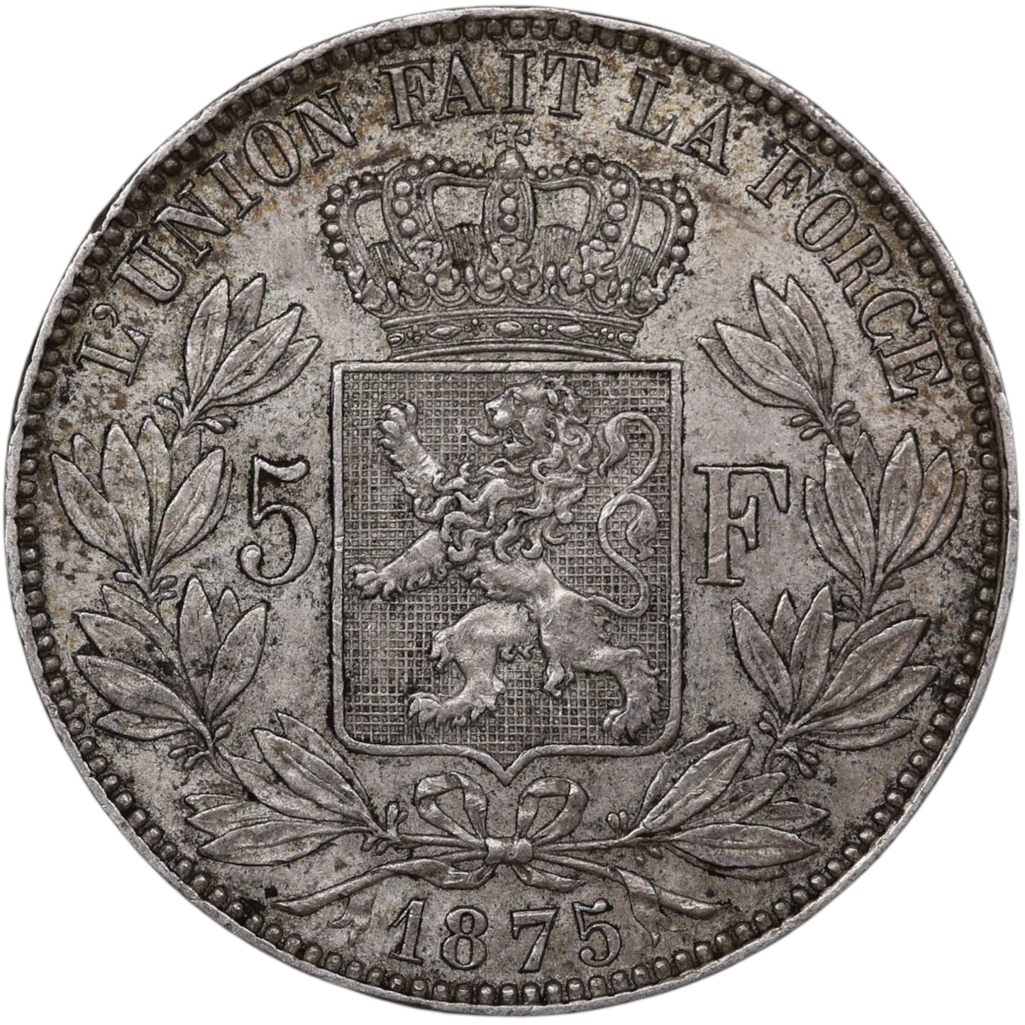Belgique Léopold II (1865-1909) 5 Francs Argent 1873 25.00 gr