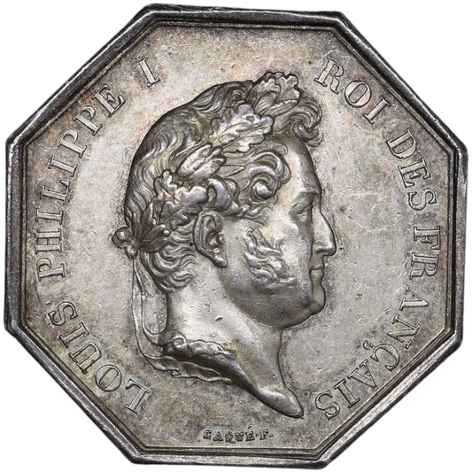 Jeton Notaires de Senlis (Oise) Louis Philippe Argent 12.71 gr 32 mm