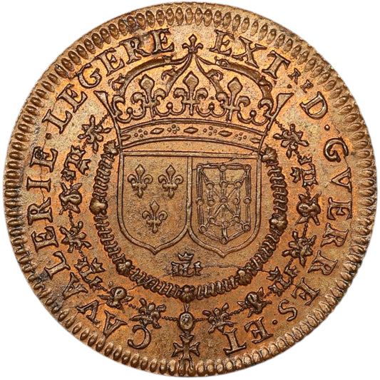 Jeton Extraordinaire des guerres Cavalerie légère 1661 7.84 gr