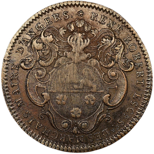 Jeton ANJOU René Robert Maire d'Angers 1729 7.39 gr