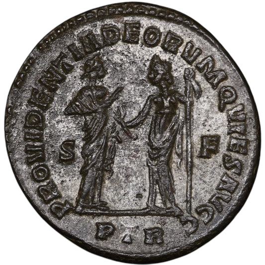 Maximiano Hércules (285-310) Follis PROVIDENTIA DEORVM QVIES AVGG Pruebas 9.08 gr