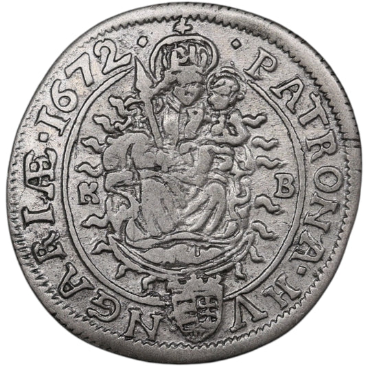 Hongrie Léopold Ier 6 Krajczar Argent 3.64 gr