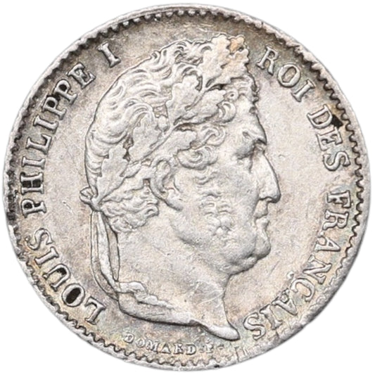 Luis Felipe (1830-1848) 1/4 franco 1834 I Limoges 1,25 gr Plata - G. 355