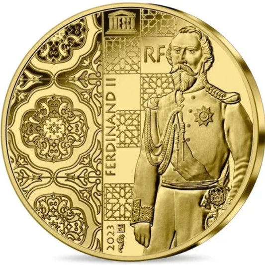 Monnaie de Paris 5 Euros Or 2023 BE Palais National de la Pena 0,5 gr Dans son coffret