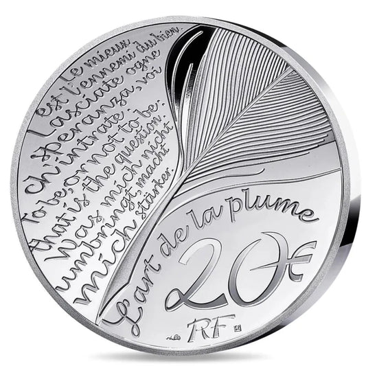 Monnaie de Paris 20 Euros 2024 BE L'Art de la Plume Alexandre Dumas Argent 1 oz Dans son coffret