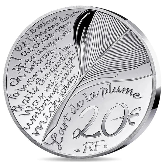 Monnaie de Paris 20 Euros 2024 BE L'Art de la Plume Luís Vaz de Camoes Argent 1 oz Dans son coffret