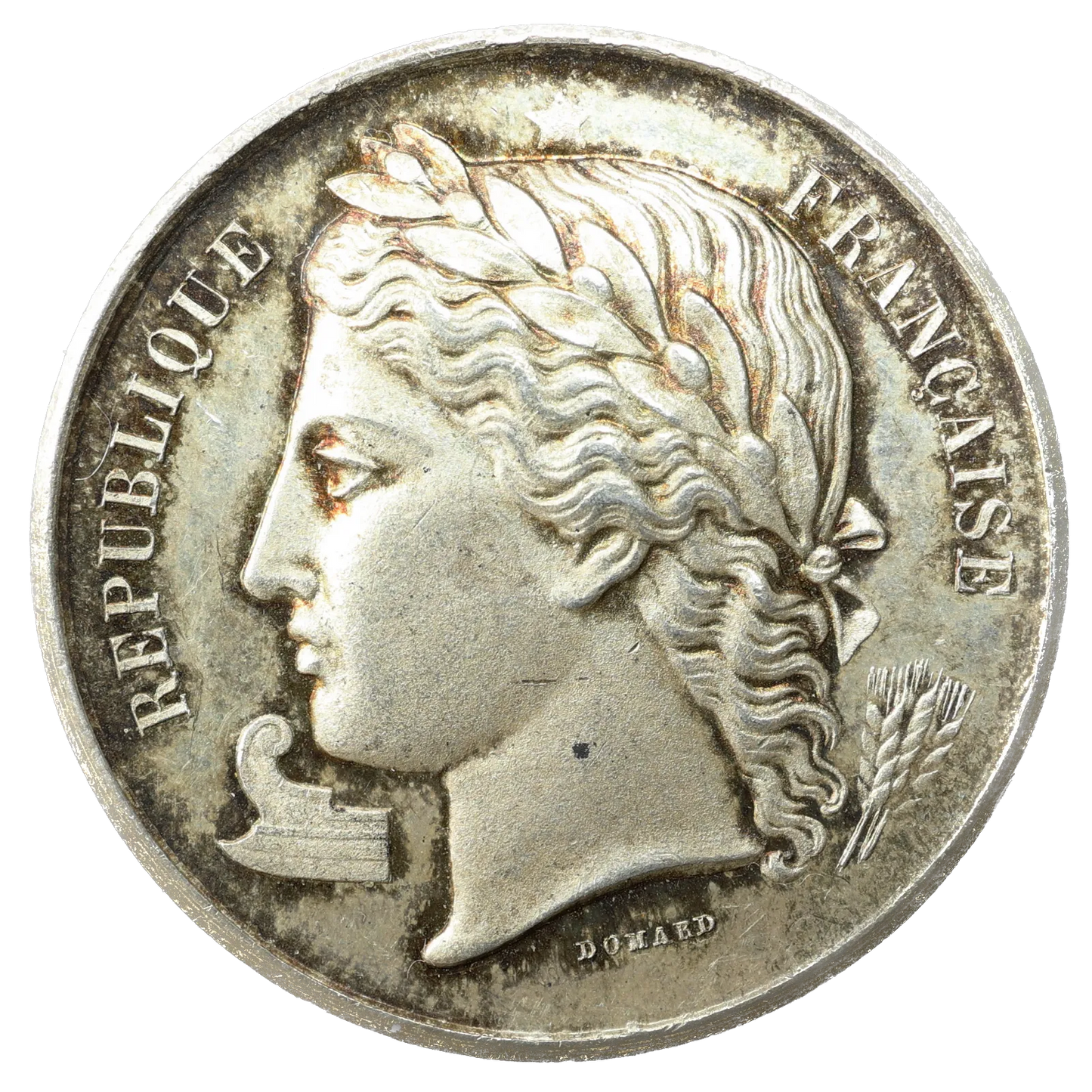 Jeton Certificat d'études primaires - commission d'examen - Département de la Seine Argent 15,83 gr 34 mm Par Domard