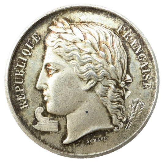 Jeton Certificat d'études primaires - commission d'examen - Département de la Seine Argent 15,83 gr 34 mm Par Domard