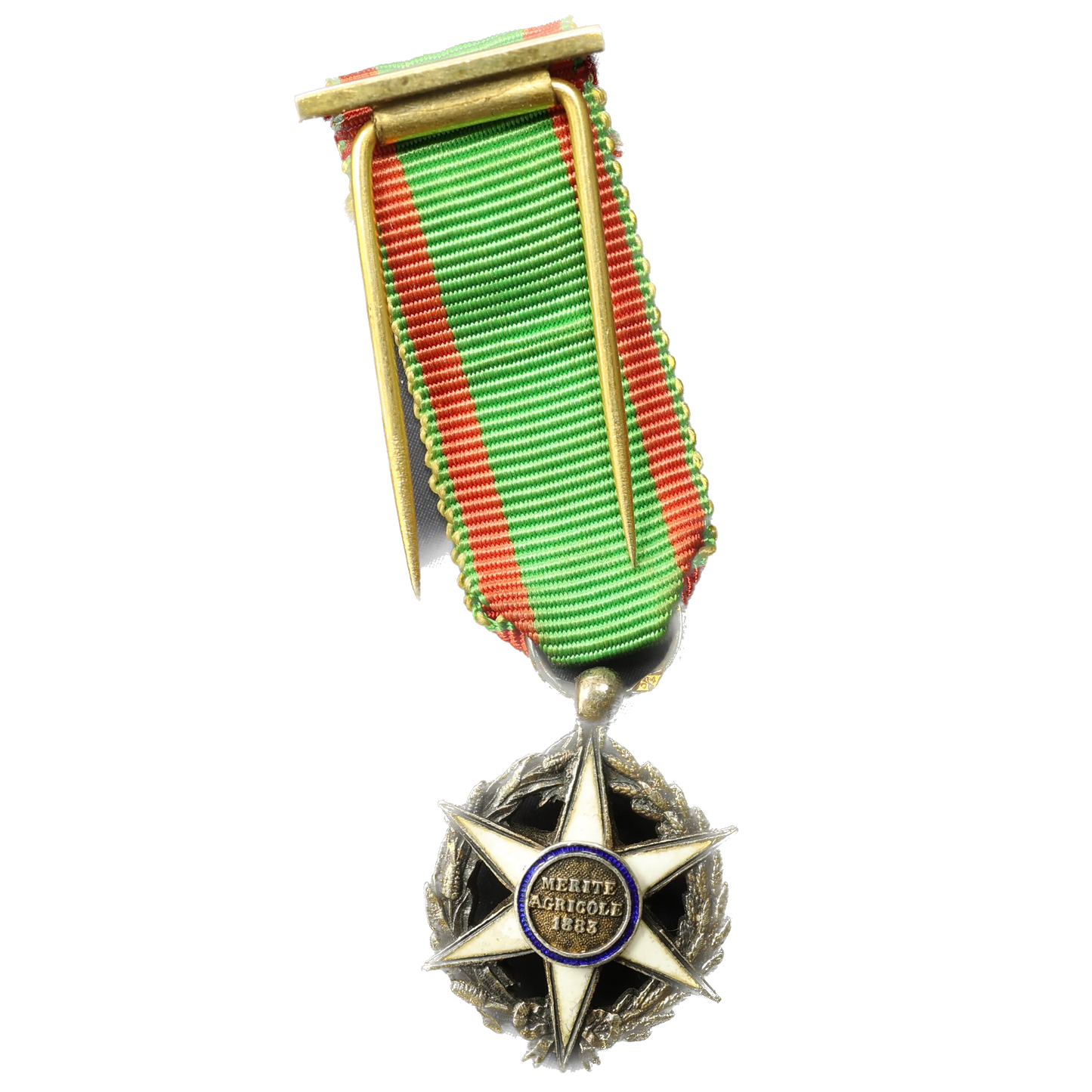 Décoration Miniature Mérite Agricole 1883 en Argent 3,74 gr