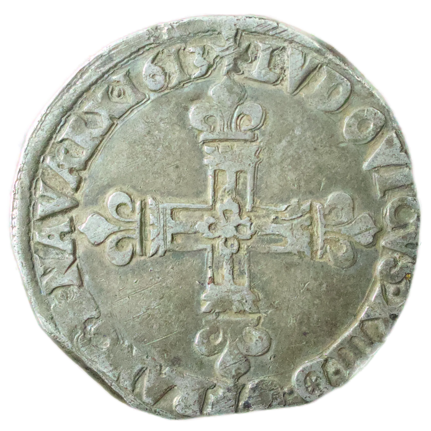 Louis XIII (1610-1643) Quart d'écu à la croix fleurdelisée 1613 L - étoile dans le D - Bayonne Ag 9.42 gr