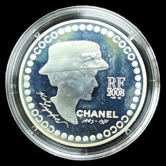 Paris Mint - 5 Euros 2008 Coco Chanel 125th Anniversary (1883-1971) Silver 22.2 gr Proof