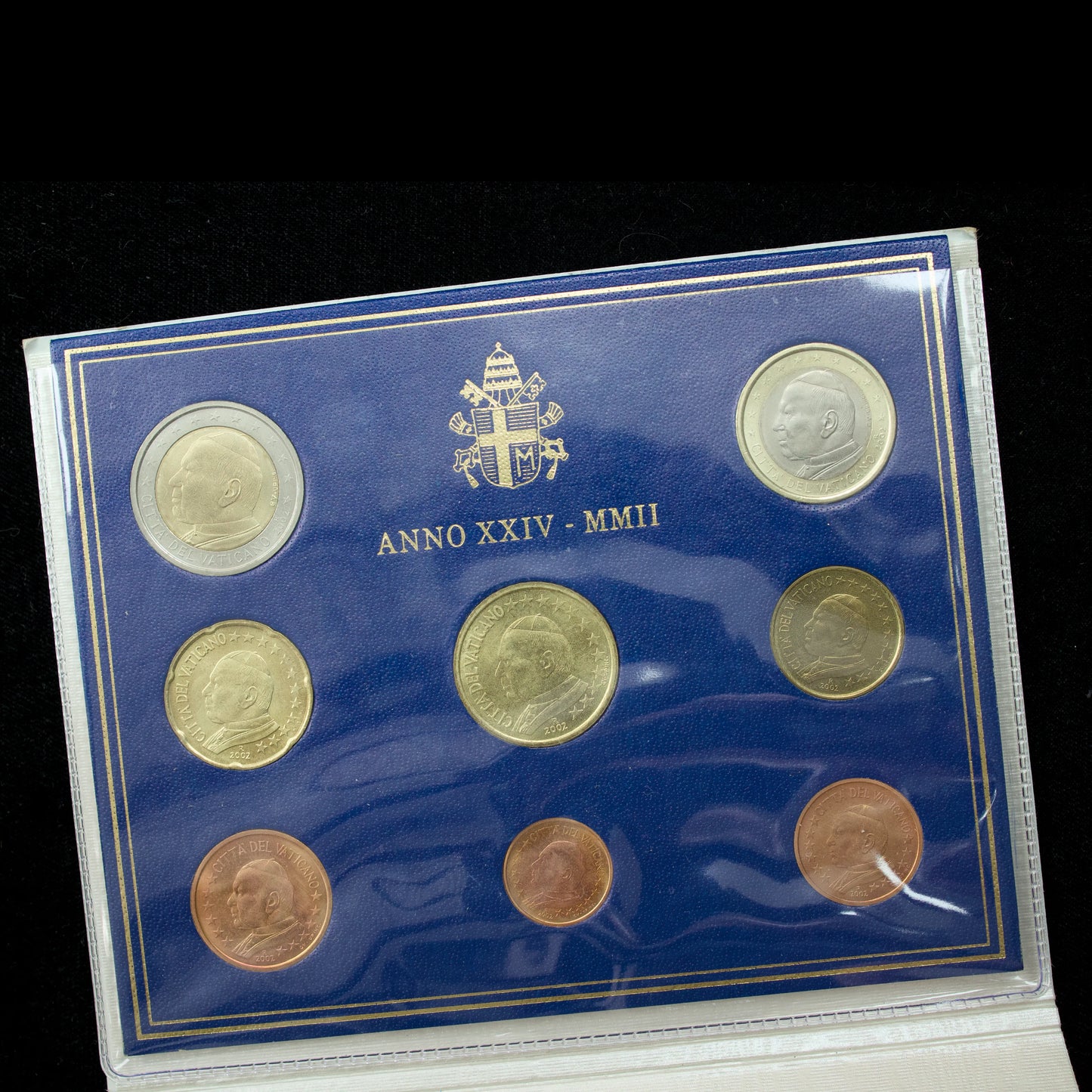 Vatican BU Euros Citta' Del Vaticano Anno XXIV - 2002 - Jean Paul II - Série Officiel