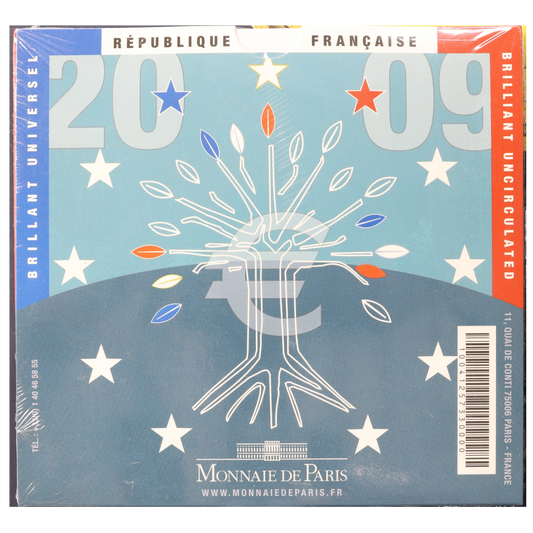 Paris Mint Official Series of Euros 2009 Brilliant Universal BU