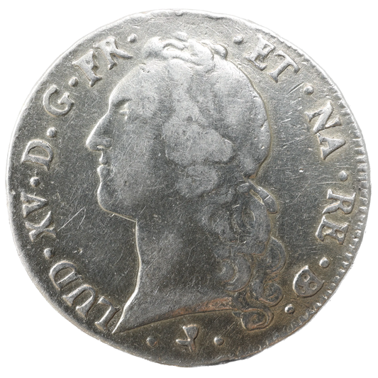 Louis XV (1715-1774) Écu au bandeau 1764 Vaquette Pau Argent 28.56 gr