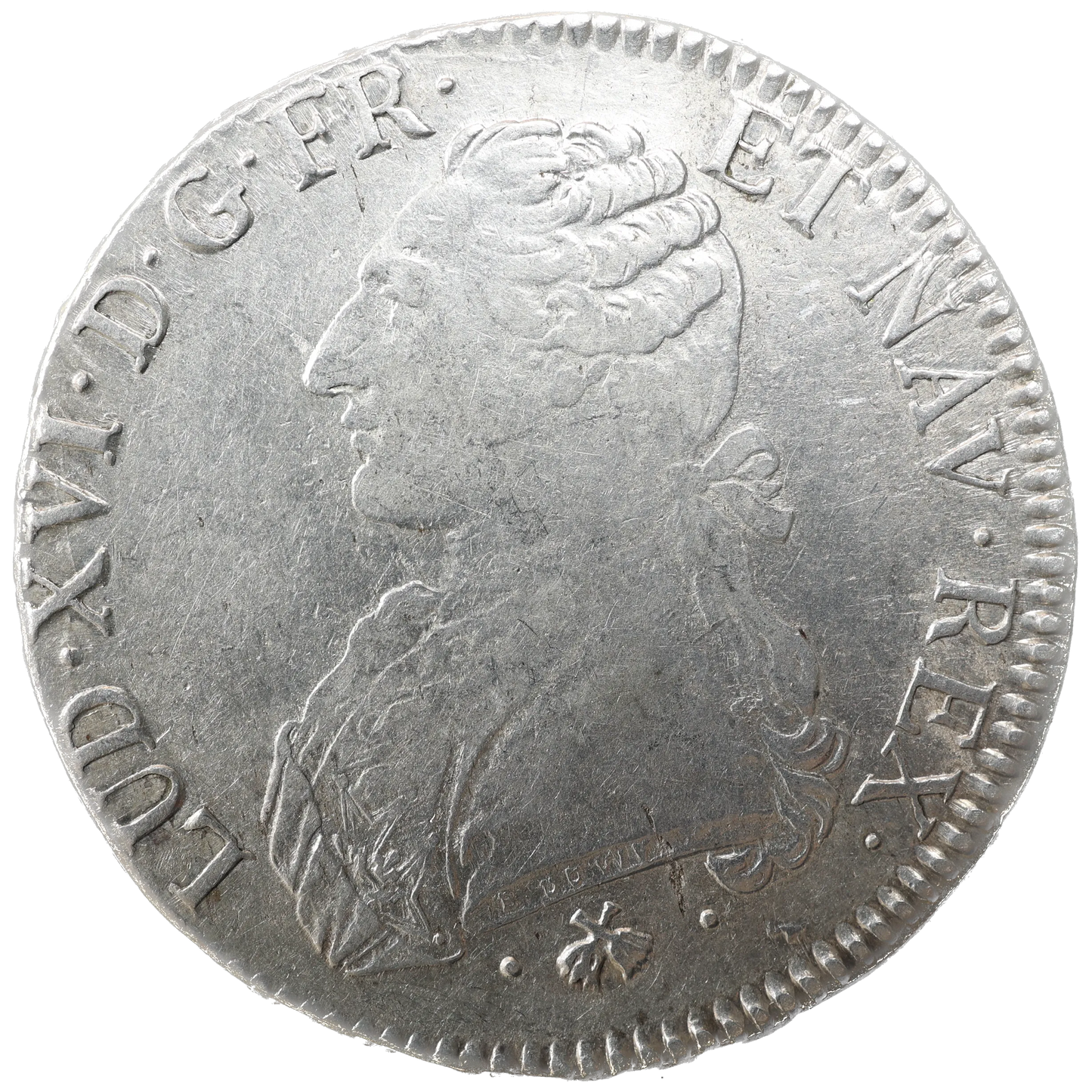 Louis XVI (1774-1792) Shield with olive branches 1777 L Bayonne Silver 29.13 gr