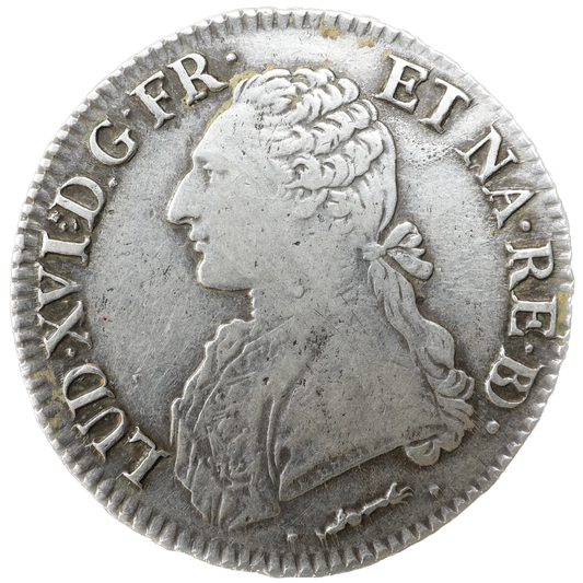 Louis XVI (1774-1792) Écu aux branches d'olivier 1784 Vaquette Pau Argent 29.14 gr
