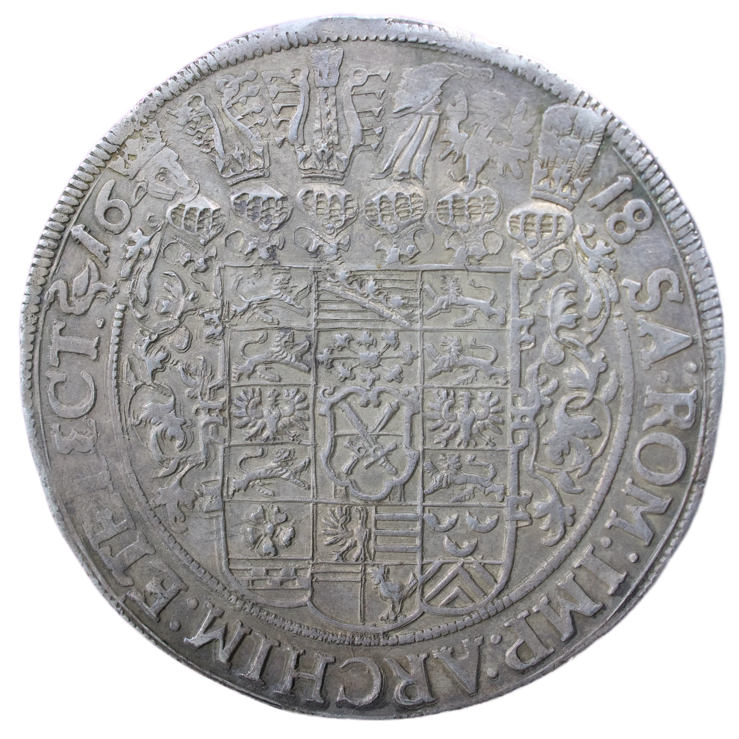 🇩🇪 Allemagne Duché de Saxe Johann George I (1615-1656) Thaler 1618 Dresde 28.92 gr